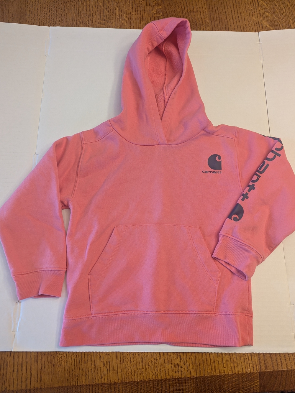 Carhartt Sweatshirt │Youth 5 │Pink Lemonade │ Hooded │Pockets │ Long Sleeve Top